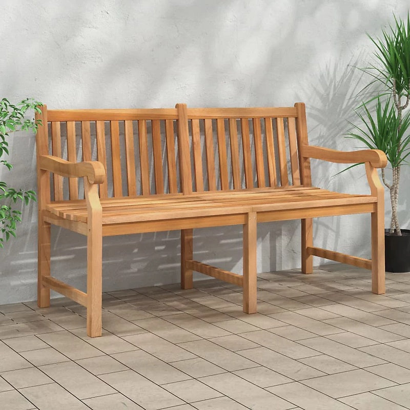 Teak garden bench.